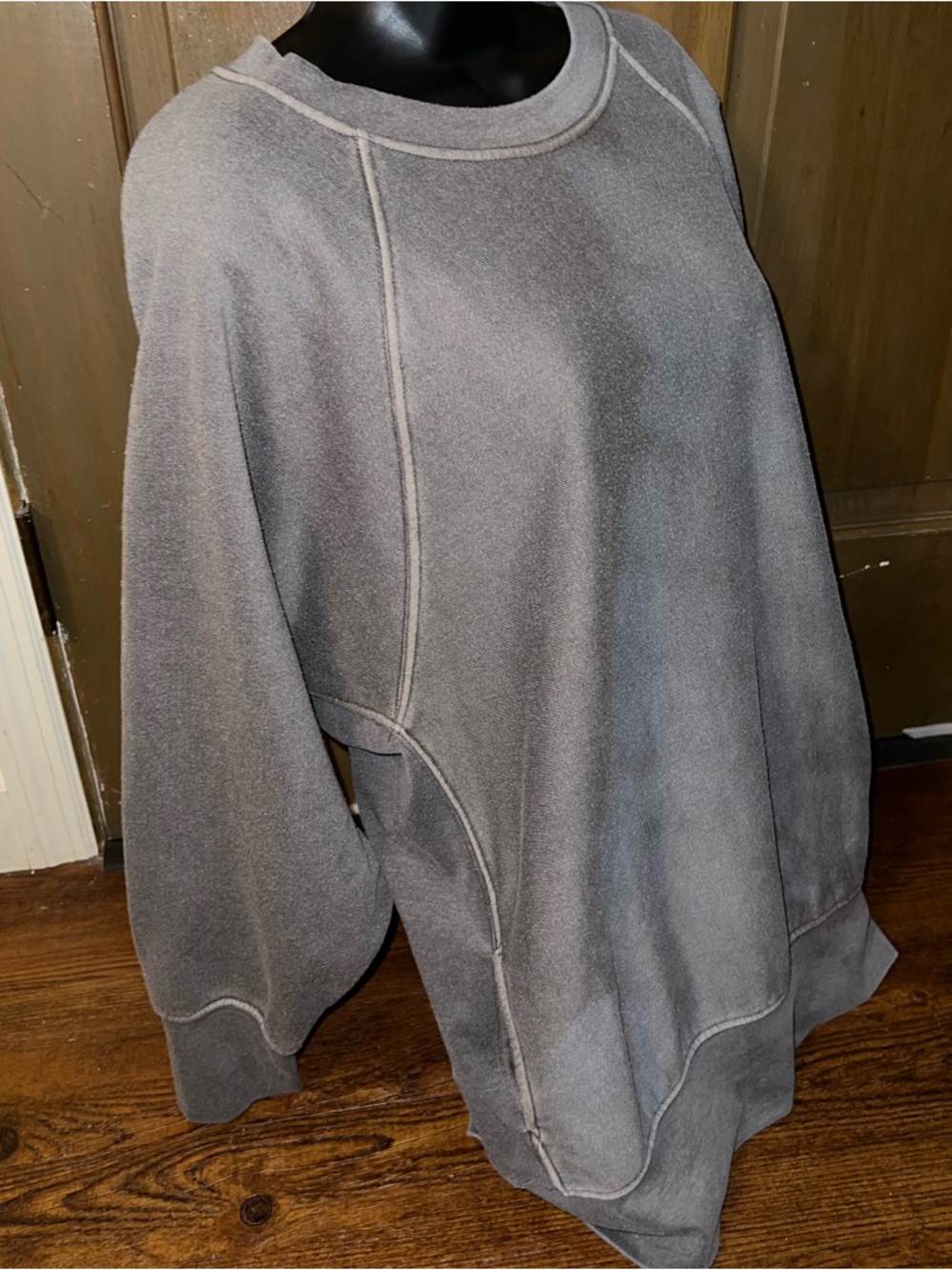 FP Movement Gray Better Days One of a Kind Oversized Pullover Sweatshirt Size M - Picture 3 of 13